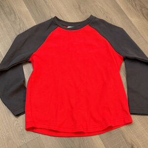 Red and Gray Kids Raglan Shirt